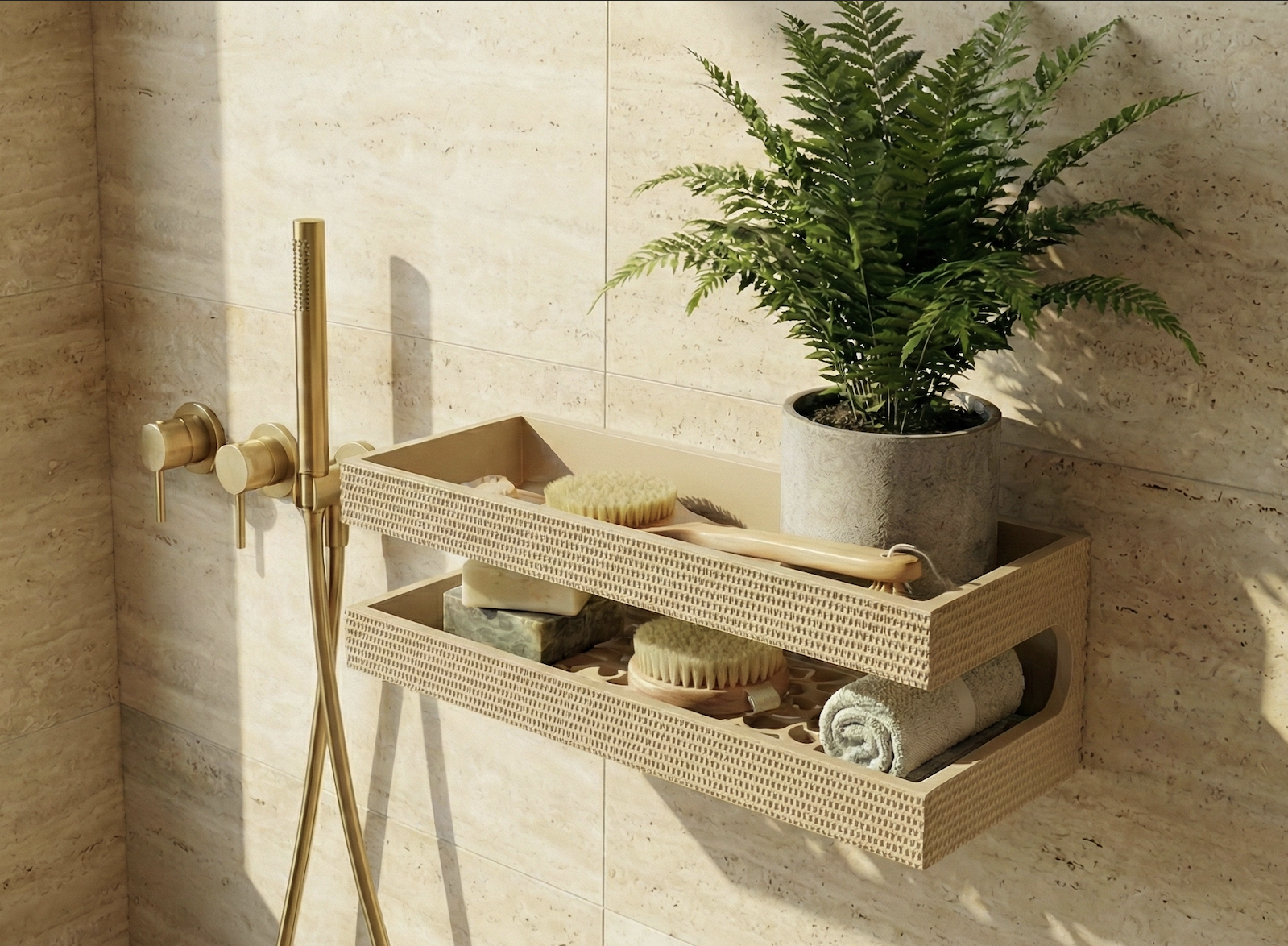 Textured Shower Shelf