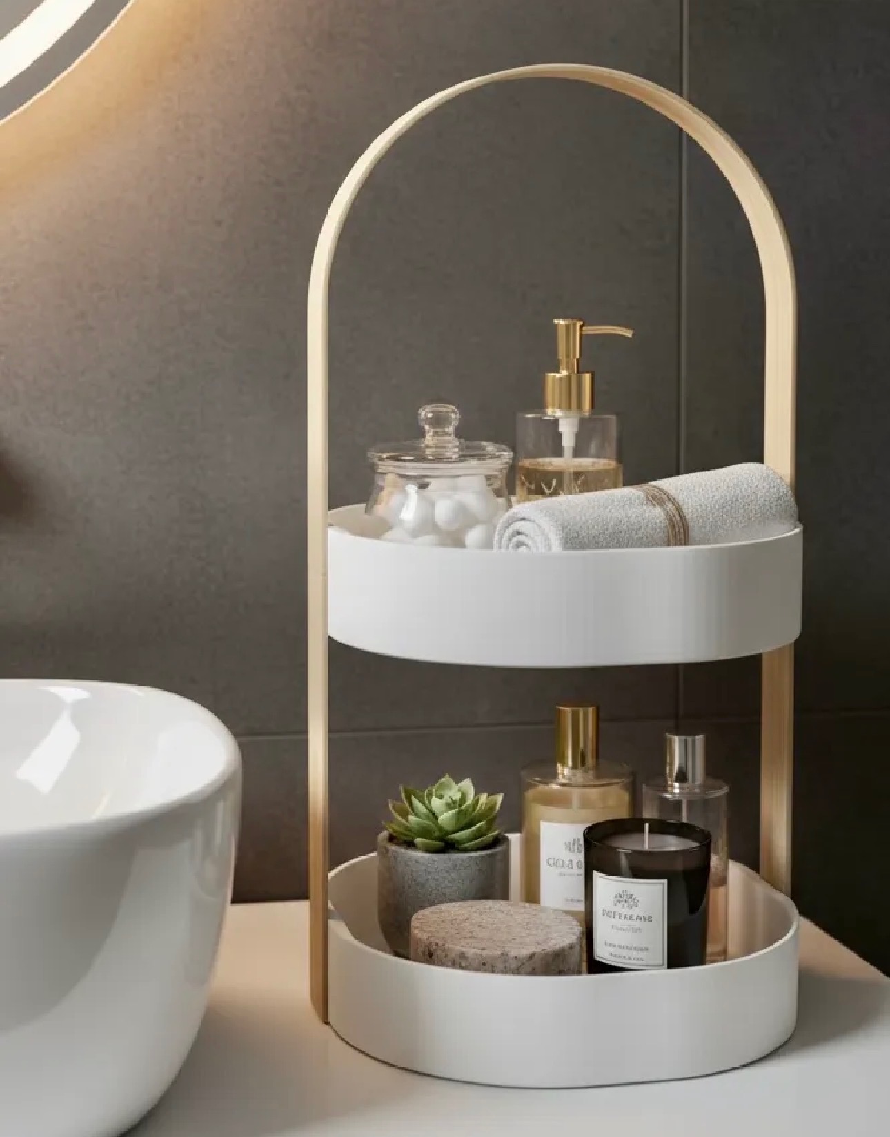 Two-Tier Bathroom Organizer