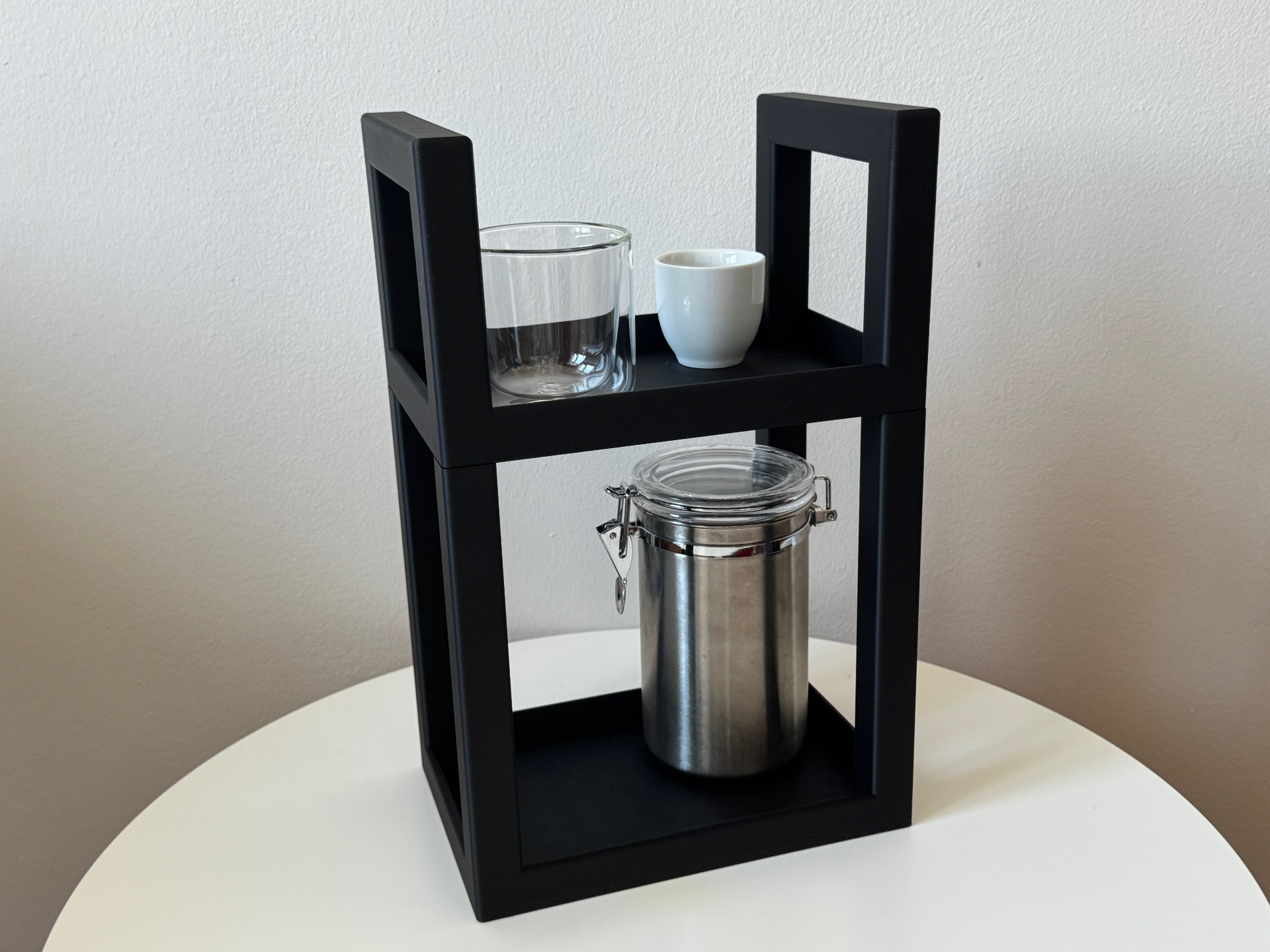 Black Two-Tier Shelf