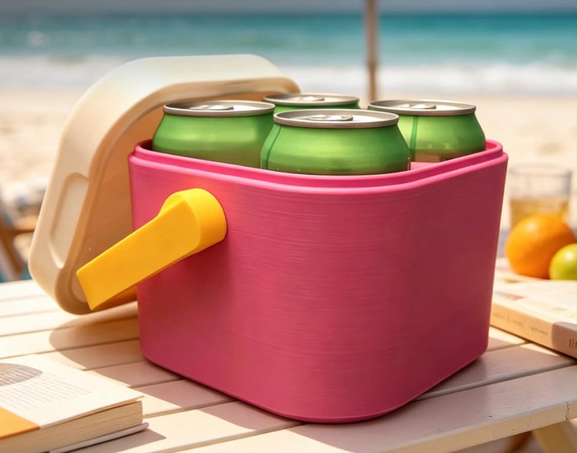 Portable Cooler — Fuchsia