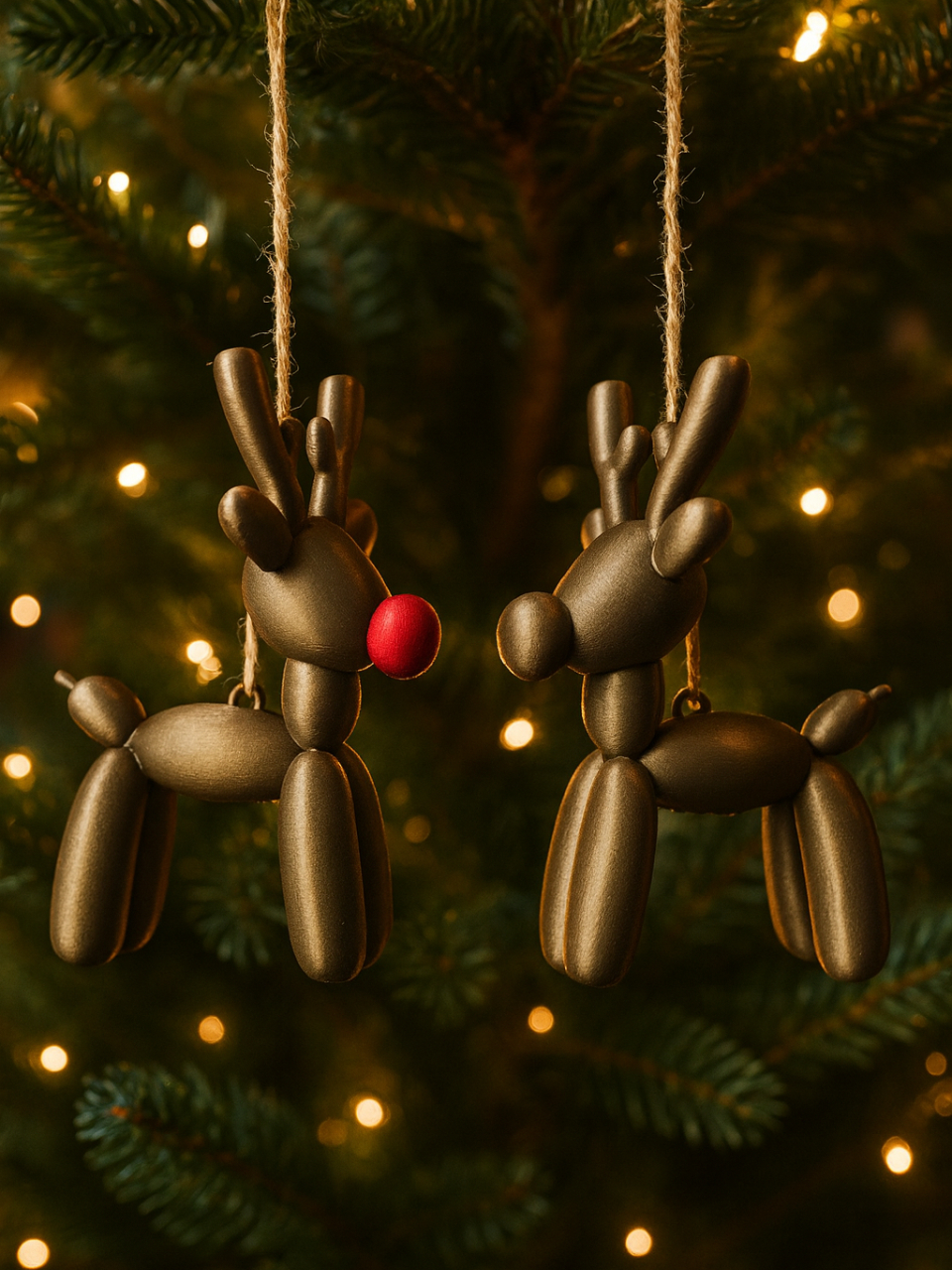 Balloon Reindeer Ornaments