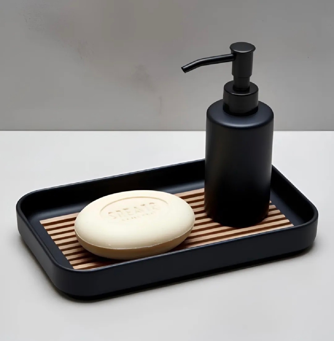 Black Bath Tray