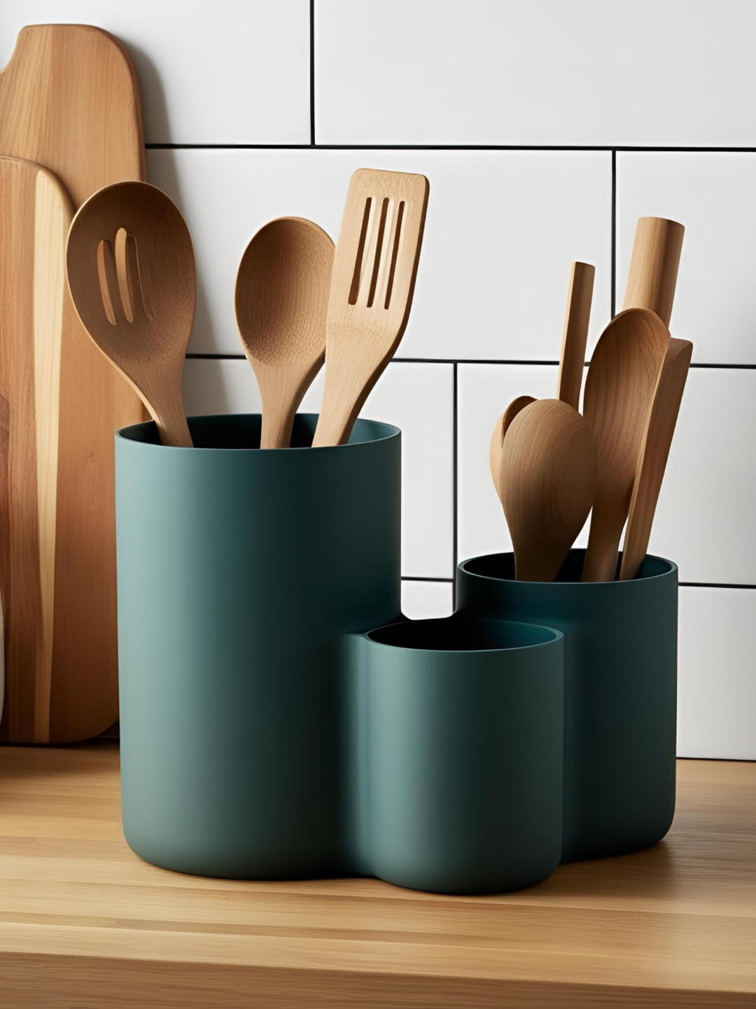 Teal Utensil Caddy