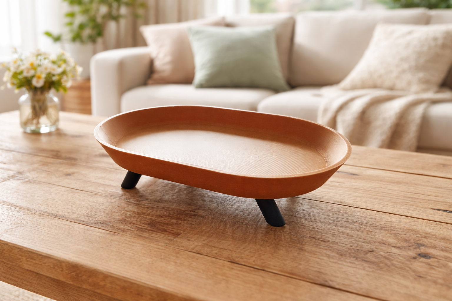 Terracotta Footed Tray