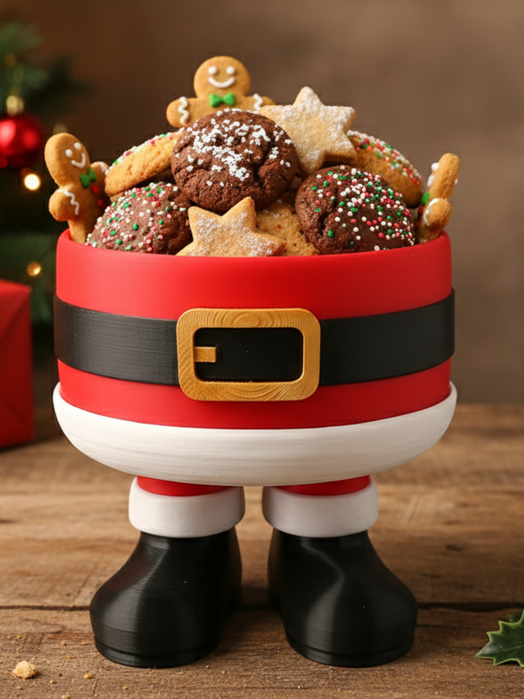 Santa Belly Cookie Bowl