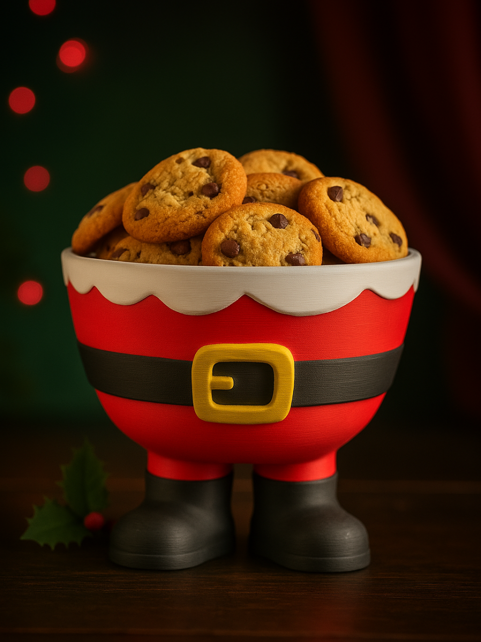 Santa Cookie Bowl