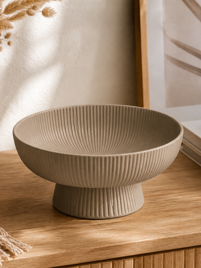 Fluted Pedestal Bowl